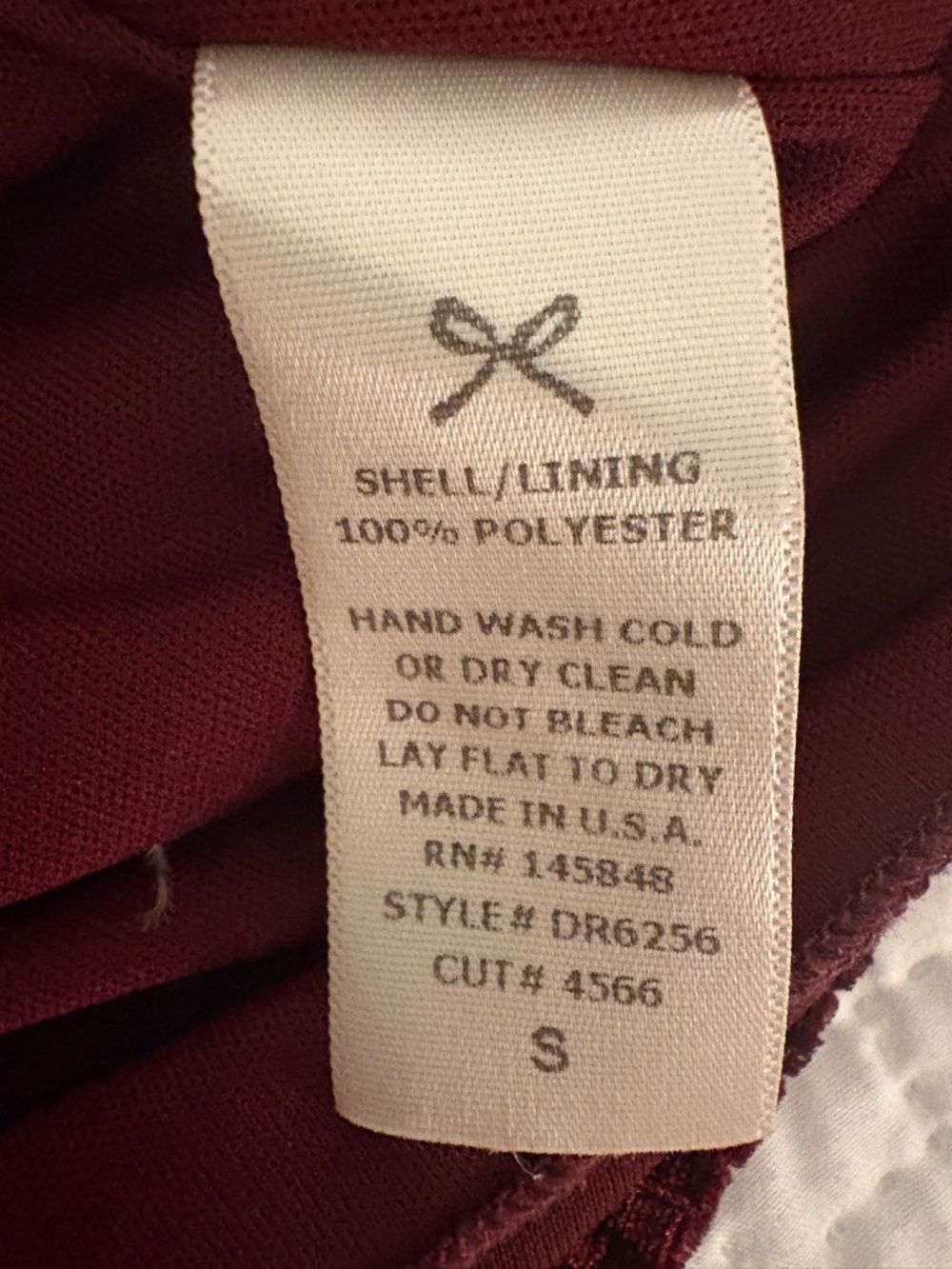 Everly Burgundy Velvet Gingham Halter Swing Dress Keyhole Back A-Line Size S - Picture 6 of 9